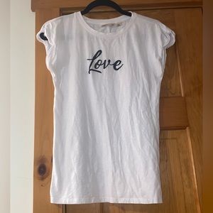 Christian Siriano New York LOVE White tee Shirt Size small